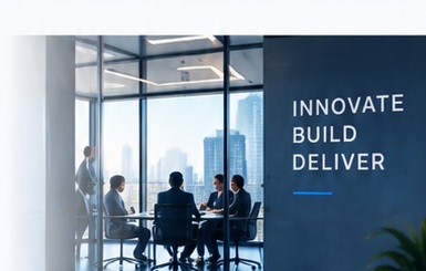 Technology team discussing a project